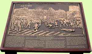 Bronze plaque by sculptor Brian Reneski
